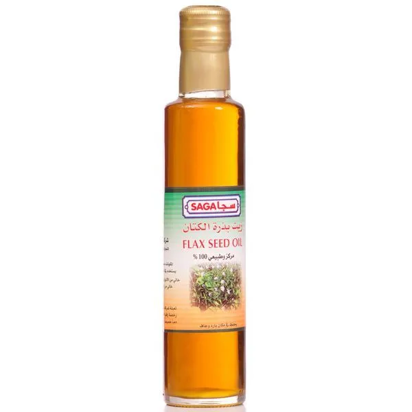 زيت بذور الكتان ساجا العويد 250 مل