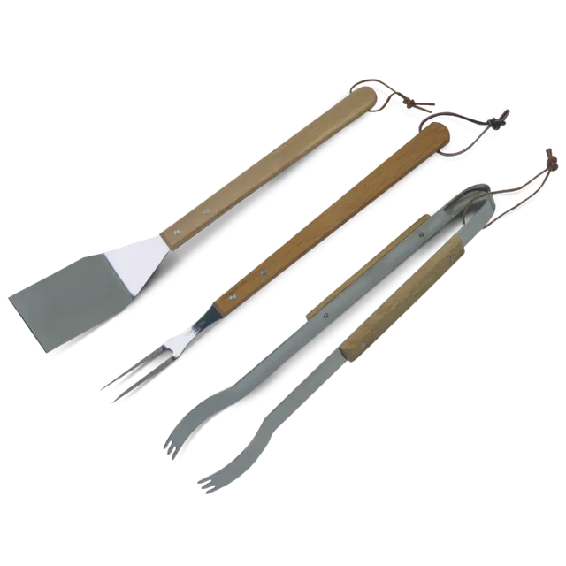 Charbroil Hardwood BBQ Tool Set 3 Pcs