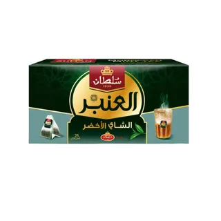 سلطان عنبر شاي أخضر 1.5 جرام، 25 كيس