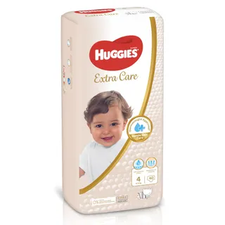 Huggies Extra Care Diapers Size 4 From 8-14kg, 40 Pieces