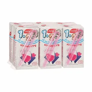 KDD Strawberry UHT Milk 6x125ml