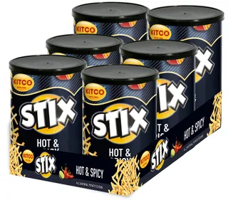 Kitco Stix Hot & Spicy Potato Sticks 6x45g