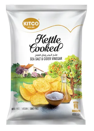 Kitco Just Kettle Cooked Sea Salt & Cider Vinegar Potato Chips 40g