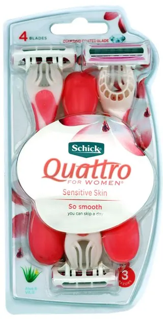 Schick Quattro Razor Blades For Women 3 Pieces