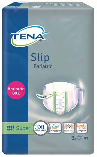 Tena Slip Super 3XL Bariatric Adult Diapers 8-pack