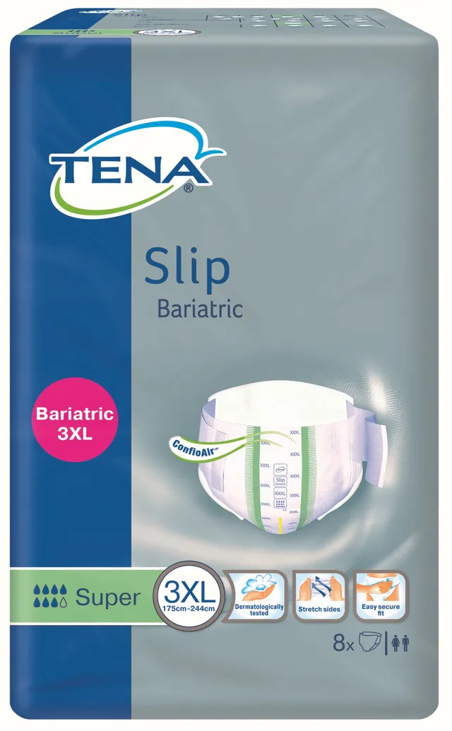 Tena Slip Super 3XL Bariatric Adult Diapers 8-pack