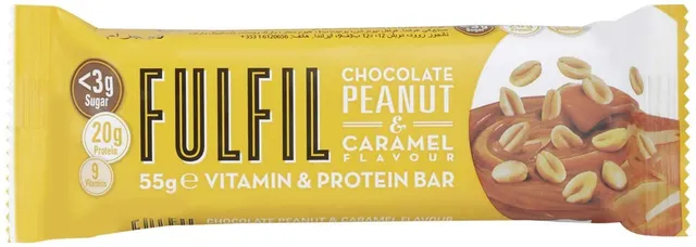 Fulfil Peanut & Caramel 20g Protein Bar with Vitamins, 55g