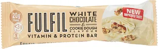 Fulfil White Chocolate & Cookie Dough 20g Protein Bar with Vitamins, 55g