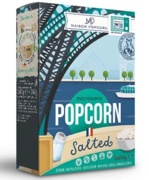 Maison Popcorn Salted Microwave Popcorn, 240g