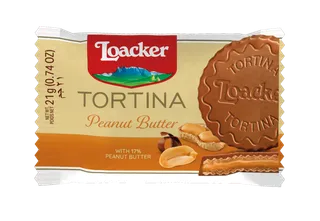 Loacker Tortina Peanut Butter Wafer, 21g
