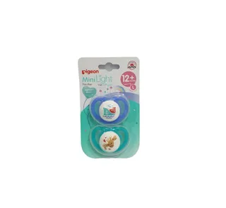 Pigeon Mini Light Large Blue & Green Pacifiers (12+ Months), 2 Pieces