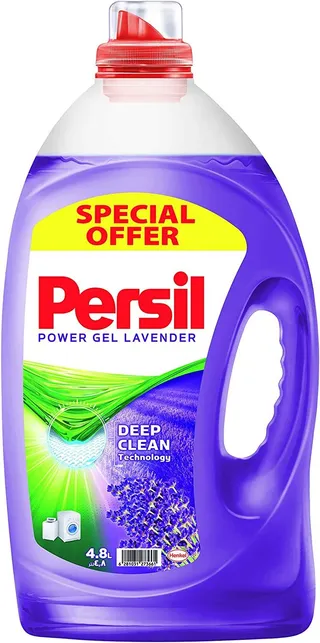 Persil Power Gel Deep Clean Laundry Liquid Detergent Lavender 4.8 L