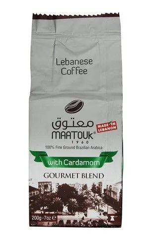 Maatouk Gourmet Blend Coffee with Cardamom, 200g