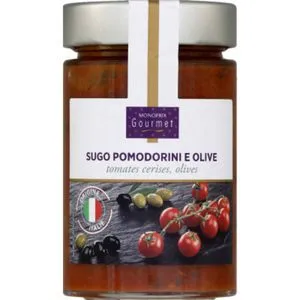 Monoprix Gourmet Sugo Pomodorini Olive 180 g