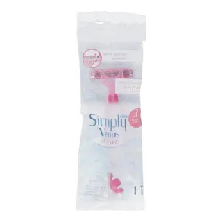 Gillette Simply Venus Pink 3 Blade Disposable Women Razors, 1 Piece
