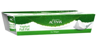 أكتيفيا زبادي سادة كامل الدسم، 6x150g