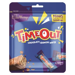 Cadbury Timeout Chocolate Wafer Bag 247.2g