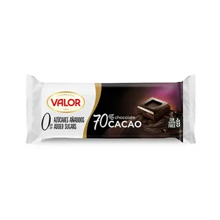 Valor Dark 70% Cacao Sugar Free Chocolate Bar, 35g