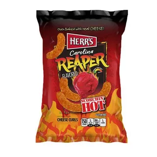 Herr's Carolina Reaper Cheese Curl Extra Hot 184 g