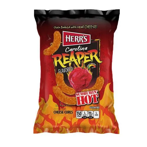 Herr's Carolina Reaper Cheese Curl Extra Hot 184 g