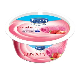 Kwality Strawberry Ice Cream, 125ml