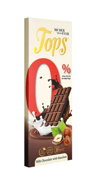 توبس شوغر فري ميلك شوكولاته ويذ هازلناتس 60 g