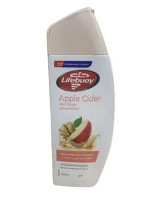 لايف بوي خل التفاح والزنجبيل غسول جسم مضاد للبكتيريا, 300ml