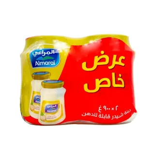 Almarai Spreadable Original Cheddar Cheese, 2x900g