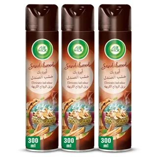 Air Wick Sandalwood Scent Air Freshener, 3x300ml
