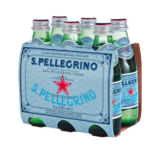 San Pellegrino Sparkling Water Glass Bottle, 6x250ml