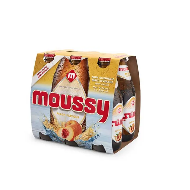 Moussy Non Alcoholic Malt Beverage Peach 6 pcs x 330 ml