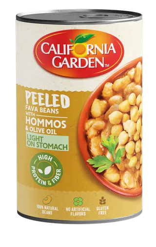California Garden Peeled Fava Beans With Hommos And Olive Oil 450 g