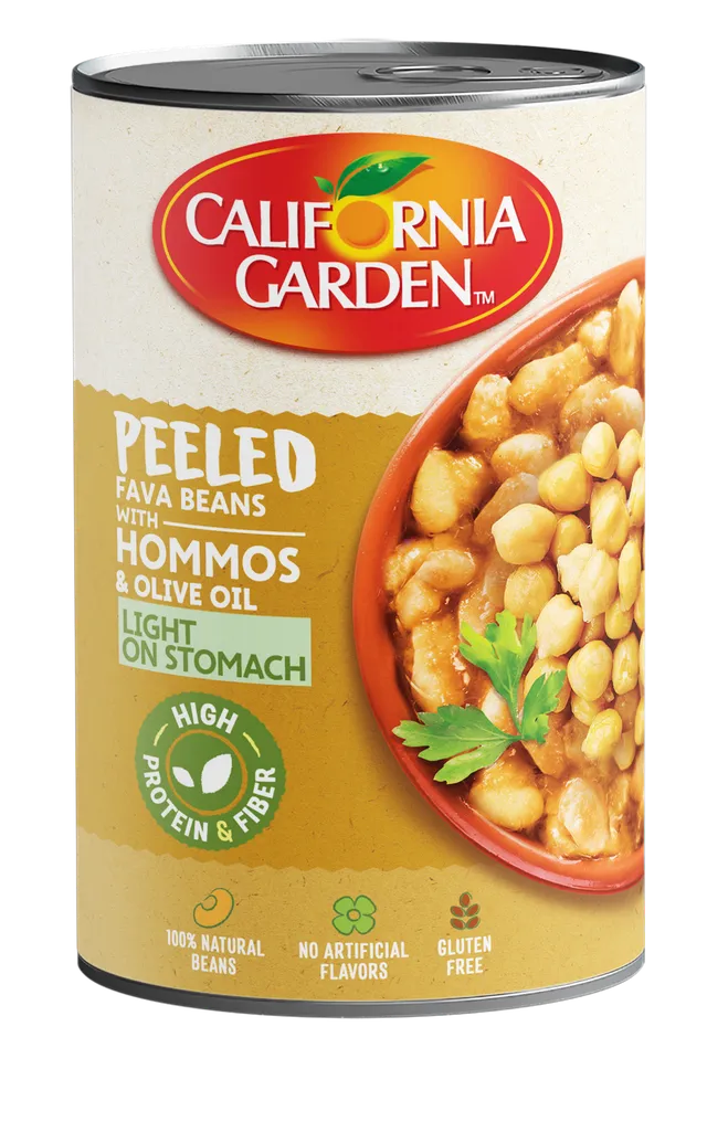 California Garden Peeled Fava Beans With Hommos And Olive Oil 450 g