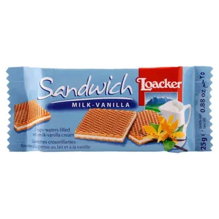 Loacker Milk Vanilla Wafer Sandwich, 25g