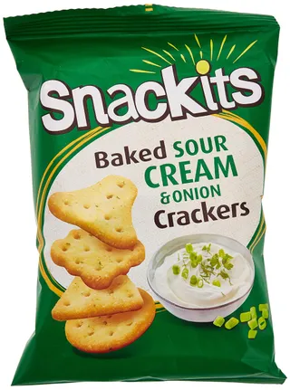 Nabil Snackits Sour Cream & Onion Baked Crackers, 26g