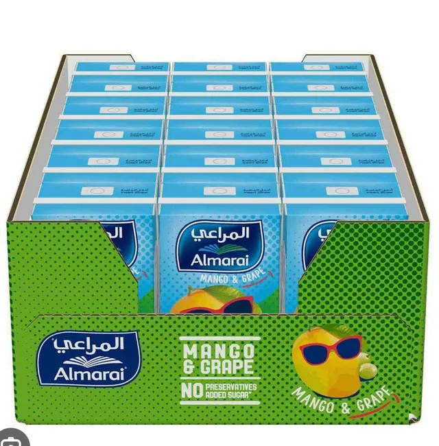 المراعي عصير مانجو وعنب UHT علبة تيترا باك، 18x140مل