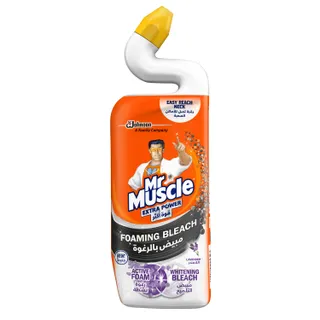 Mr Muscle Extra Power Foaming Bleach Bathroom Cleaner Lavender Scent, 750ml