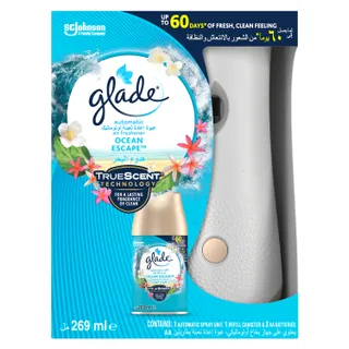 Glade Automatic Spray Holder & Ocean Escape Refill Starter Kit, 269ml