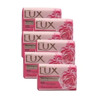 Lux Glowing Skin Rose Soap, 6x170g