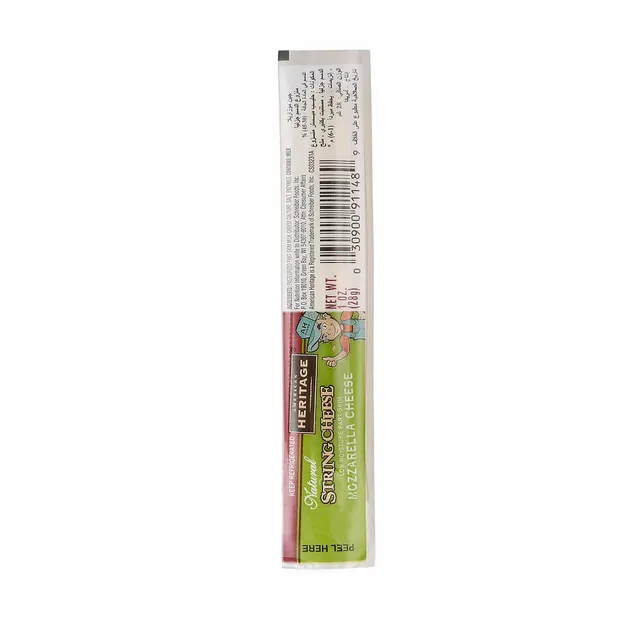 Heritage Mozzarella String Cheese 28g