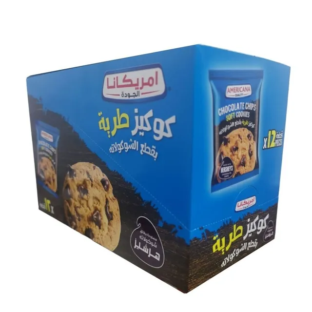 أمريكانا كوكيز طرية بقطع شوكولاتة هيرشيز، 12 × 40 جم