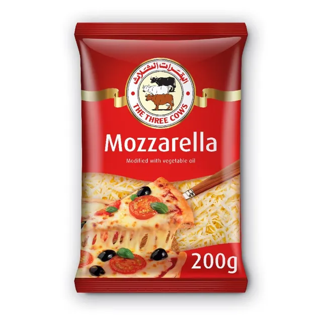 The Three Cows Shredded Mozzarella Cheese, 200g