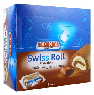 Americana Chocolate Mini Swiss Cake Roll, 12x55g