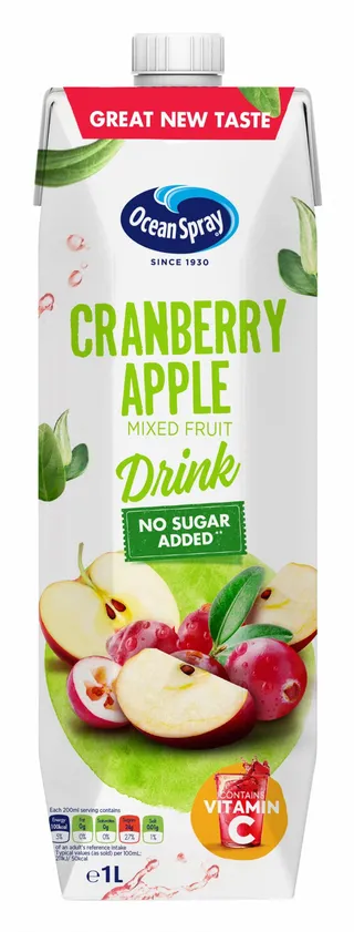 Ocean Spray Cranberry Apple Drink No Added Sugar, 1L