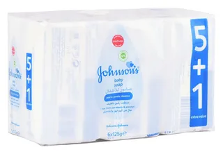 Johnson's Mild & Gentle Cleanse Baby Soap, 6x125g