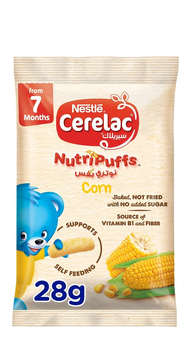 Cerelac Nutripuffs Plain Corn Sticks 28g