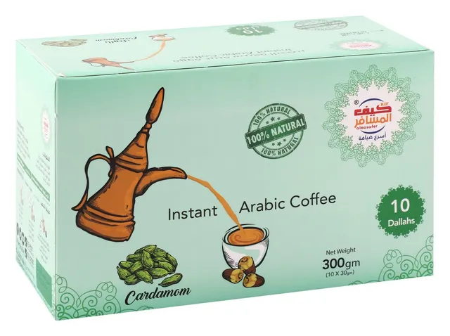 Kifalmosafer Arabic Coffee Cardamon Dalla Sachets, 10 Sachets, 300g