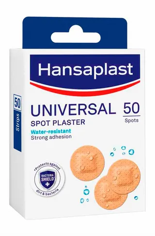 Hansaplast Universal Water-Resistant Spot Plasters, 50 Pieces