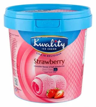 Kwality Strawberry Ice Cream, 1L