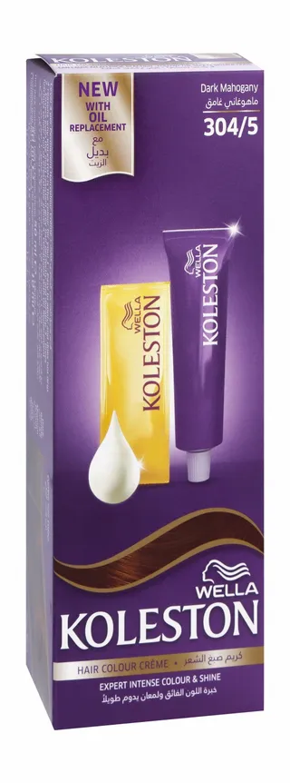 Wella Koleston Intense Hair Color - 304/5 Addictive Dark Mahogany, 60ml